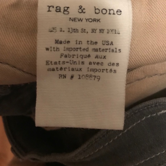 Like new rag & bone Rbw 23 Jeans in Buxton $275 - Picture 6 of 8